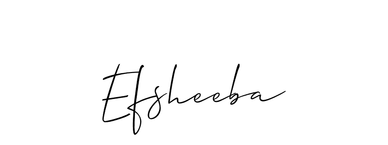 Create a beautiful signature design for name Efsheeba. With this signature (Allison_Script) fonts, you can make a handwritten signature for free. Efsheeba signature style 2 images and pictures png