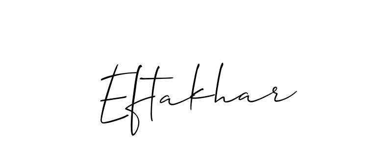 Make a beautiful signature design for name Eftakhar. With this signature (Allison_Script) style, you can create a handwritten signature for free. Eftakhar signature style 2 images and pictures png