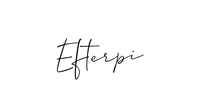 How to Draw Efterpi signature style? Allison_Script is a latest design signature styles for name Efterpi. Efterpi signature style 2 images and pictures png