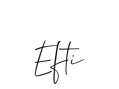 Similarly Allison_Script is the best handwritten signature design. Signature creator online .You can use it as an online autograph creator for name Efti. Efti signature style 2 images and pictures png