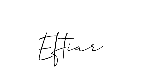 Make a beautiful signature design for name Eftiar. With this signature (Allison_Script) style, you can create a handwritten signature for free. Eftiar signature style 2 images and pictures png