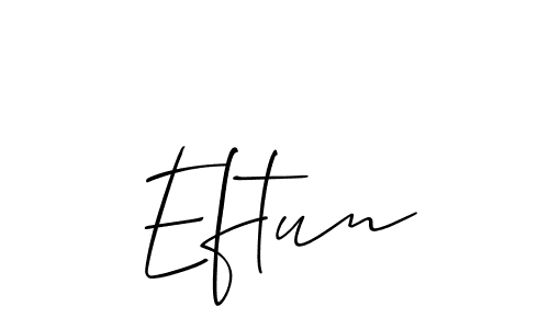 Make a short Eftun signature style. Manage your documents anywhere anytime using Allison_Script. Create and add eSignatures, submit forms, share and send files easily. Eftun signature style 2 images and pictures png