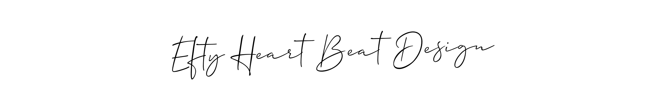 Similarly Allison_Script is the best handwritten signature design. Signature creator online .You can use it as an online autograph creator for name Efty Heart Beat Design. Efty Heart Beat Design signature style 2 images and pictures png