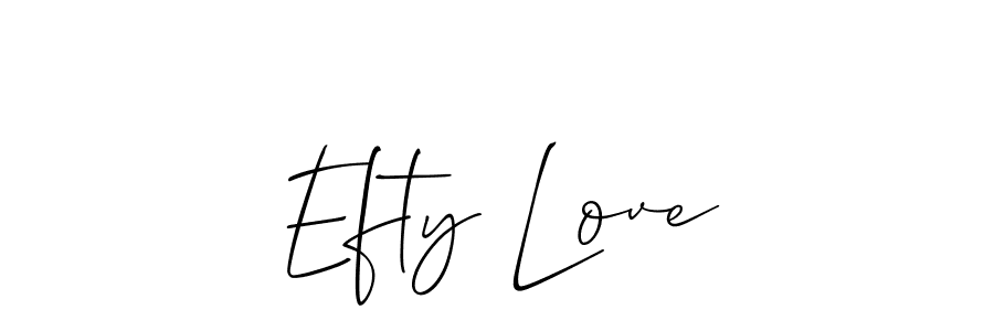 Allison_Script is a professional signature style that is perfect for those who want to add a touch of class to their signature. It is also a great choice for those who want to make their signature more unique. Get Efty Love name to fancy signature for free. Efty Love signature style 2 images and pictures png