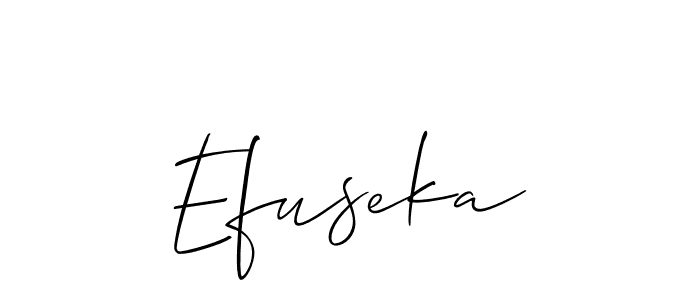 Create a beautiful signature design for name Efuseka. With this signature (Allison_Script) fonts, you can make a handwritten signature for free. Efuseka signature style 2 images and pictures png