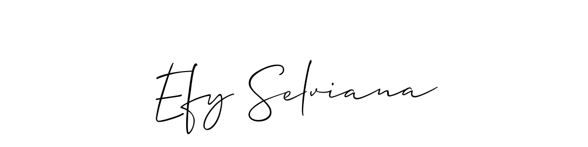 How to make Efy Selviana signature? Allison_Script is a professional autograph style. Create handwritten signature for Efy Selviana name. Efy Selviana signature style 2 images and pictures png