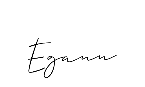 The best way (Allison_Script) to make a short signature is to pick only two or three words in your name. The name Egann include a total of six letters. For converting this name. Egann signature style 2 images and pictures png