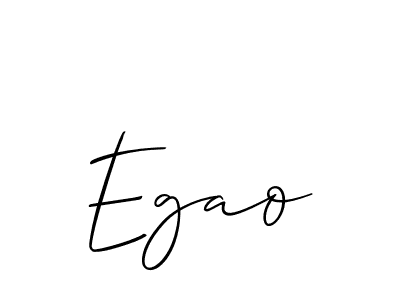 How to make Egao signature? Allison_Script is a professional autograph style. Create handwritten signature for Egao name. Egao signature style 2 images and pictures png