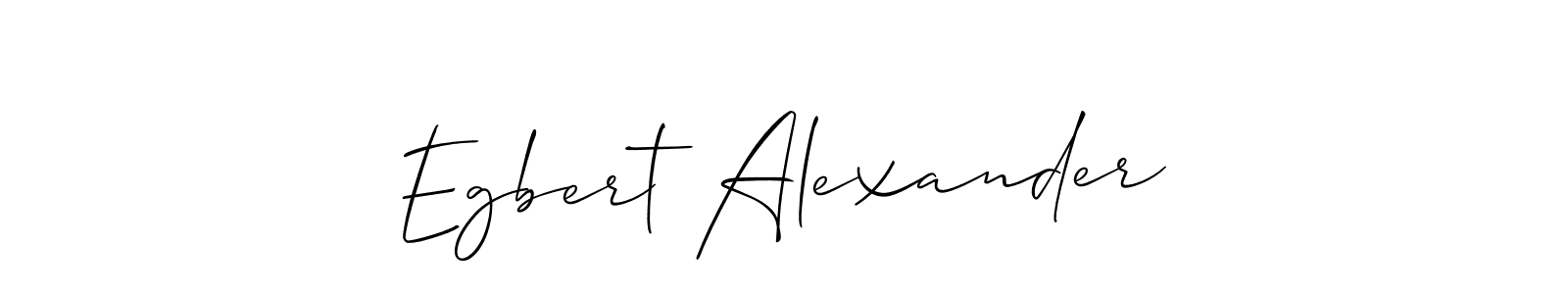 Design your own signature with our free online signature maker. With this signature software, you can create a handwritten (Allison_Script) signature for name Egbert Alexander. Egbert Alexander signature style 2 images and pictures png