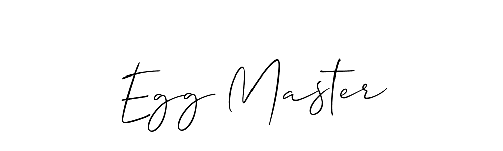 It looks lik you need a new signature style for name Egg Master. Design unique handwritten (Allison_Script) signature with our free signature maker in just a few clicks. Egg Master signature style 2 images and pictures png