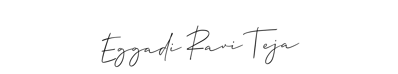 Allison_Script is a professional signature style that is perfect for those who want to add a touch of class to their signature. It is also a great choice for those who want to make their signature more unique. Get Eggadi Ravi Teja name to fancy signature for free. Eggadi Ravi Teja signature style 2 images and pictures png