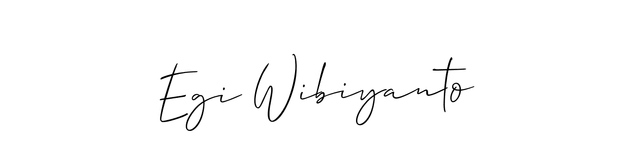 Design your own signature with our free online signature maker. With this signature software, you can create a handwritten (Allison_Script) signature for name Egi Wibiyanto. Egi Wibiyanto signature style 2 images and pictures png