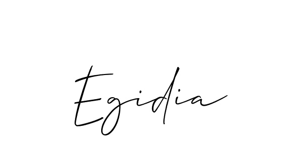 How to make Egidia name signature. Use Allison_Script style for creating short signs online. This is the latest handwritten sign. Egidia signature style 2 images and pictures png