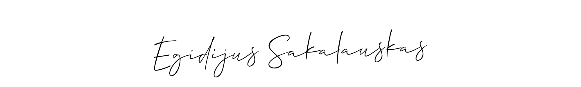 How to make Egidijus Sakalauskas signature? Allison_Script is a professional autograph style. Create handwritten signature for Egidijus Sakalauskas name. Egidijus Sakalauskas signature style 2 images and pictures png