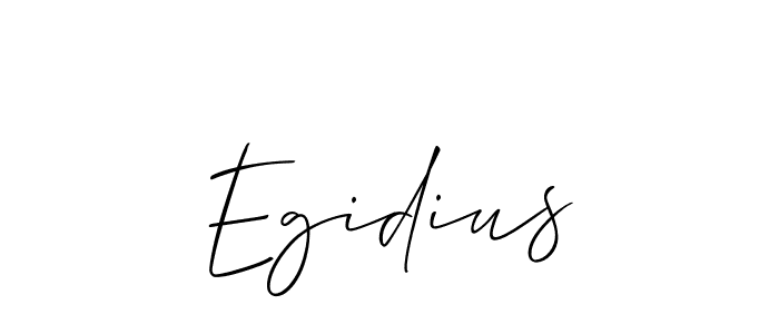 Create a beautiful signature design for name Egidius. With this signature (Allison_Script) fonts, you can make a handwritten signature for free. Egidius signature style 2 images and pictures png