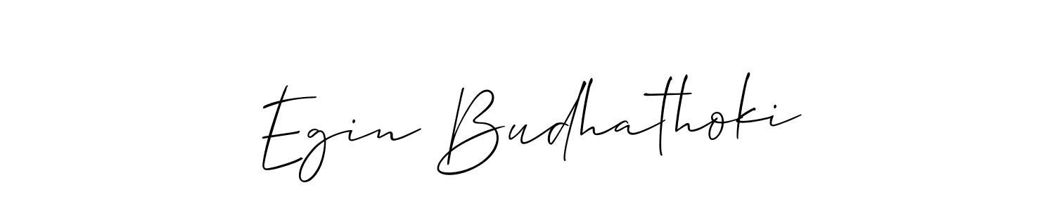 Use a signature maker to create a handwritten signature online. With this signature software, you can design (Allison_Script) your own signature for name Egin Budhathoki. Egin Budhathoki signature style 2 images and pictures png