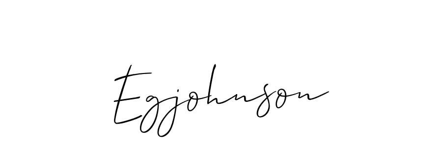 How to make Egjohnson signature? Allison_Script is a professional autograph style. Create handwritten signature for Egjohnson name. Egjohnson signature style 2 images and pictures png