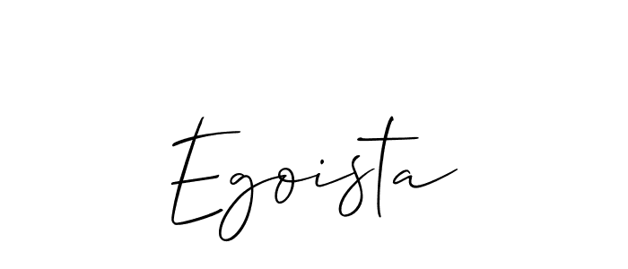 How to make Egoista signature? Allison_Script is a professional autograph style. Create handwritten signature for Egoista name. Egoista signature style 2 images and pictures png