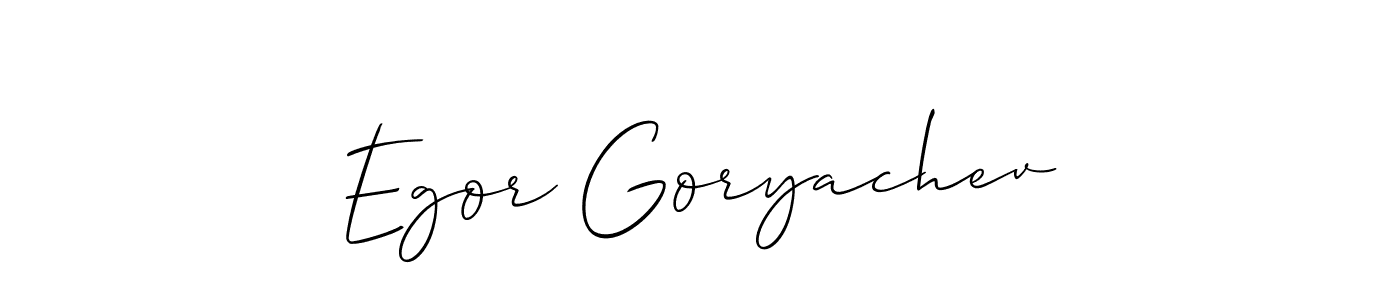 Design your own signature with our free online signature maker. With this signature software, you can create a handwritten (Allison_Script) signature for name Egor Goryachev. Egor Goryachev signature style 2 images and pictures png