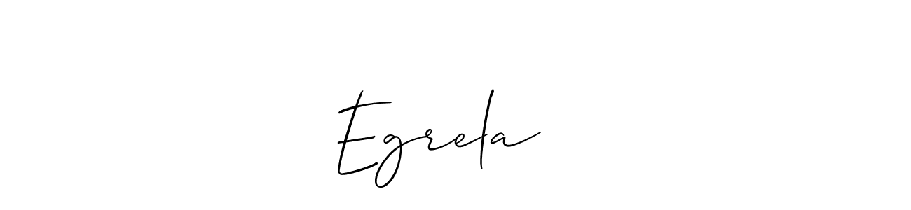 Make a beautiful signature design for name Egrela ❤️. With this signature (Allison_Script) style, you can create a handwritten signature for free. Egrela ❤️ signature style 2 images and pictures png