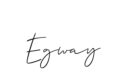 The best way (Allison_Script) to make a short signature is to pick only two or three words in your name. The name Egway include a total of six letters. For converting this name. Egway signature style 2 images and pictures png