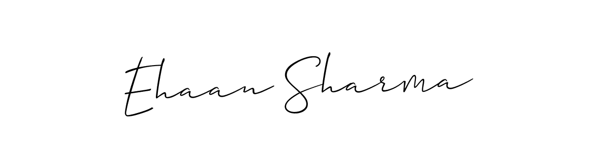 How to make Ehaan Sharma signature? Allison_Script is a professional autograph style. Create handwritten signature for Ehaan Sharma name. Ehaan Sharma signature style 2 images and pictures png