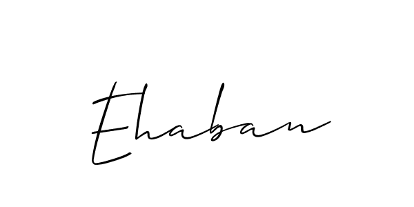 It looks lik you need a new signature style for name Ehaban. Design unique handwritten (Allison_Script) signature with our free signature maker in just a few clicks. Ehaban signature style 2 images and pictures png