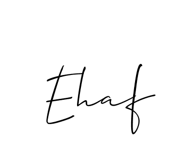 The best way (Allison_Script) to make a short signature is to pick only two or three words in your name. The name Ehaf include a total of six letters. For converting this name. Ehaf signature style 2 images and pictures png
