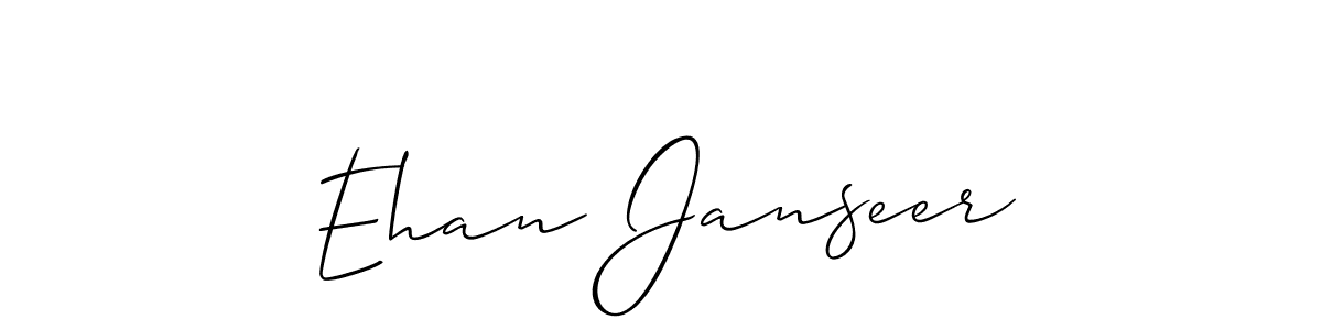 How to make Ehan Janseer name signature. Use Allison_Script style for creating short signs online. This is the latest handwritten sign. Ehan Janseer signature style 2 images and pictures png