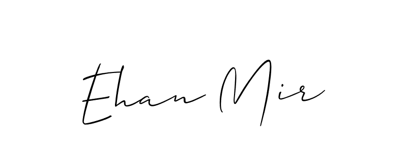 How to make Ehan Mir name signature. Use Allison_Script style for creating short signs online. This is the latest handwritten sign. Ehan Mir signature style 2 images and pictures png