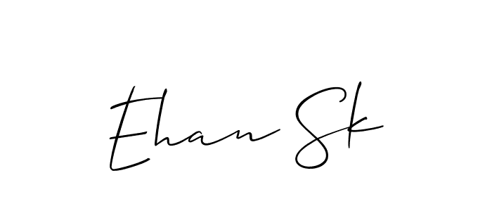 Make a short Ehan Sk signature style. Manage your documents anywhere anytime using Allison_Script. Create and add eSignatures, submit forms, share and send files easily. Ehan Sk signature style 2 images and pictures png