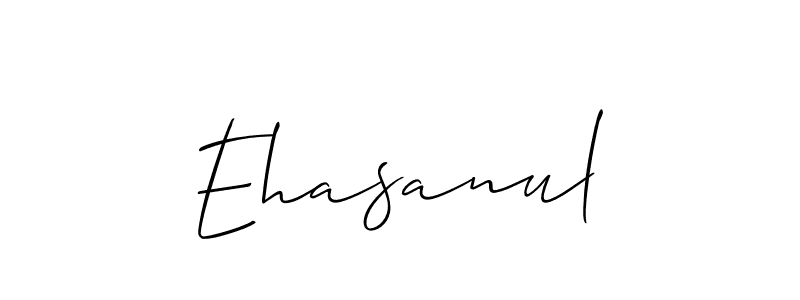 Make a beautiful signature design for name Ehasanul. With this signature (Allison_Script) style, you can create a handwritten signature for free. Ehasanul signature style 2 images and pictures png