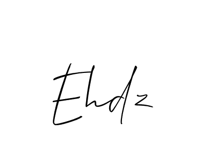 Design your own signature with our free online signature maker. With this signature software, you can create a handwritten (Allison_Script) signature for name Ehdz. Ehdz signature style 2 images and pictures png