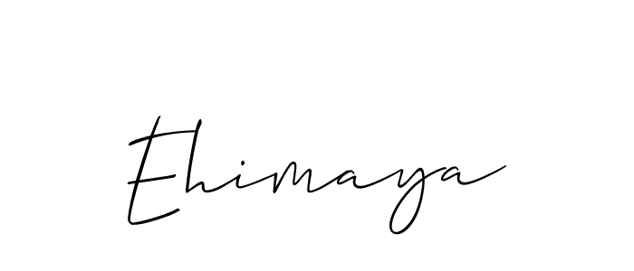 You should practise on your own different ways (Allison_Script) to write your name (Ehimaya) in signature. don't let someone else do it for you. Ehimaya signature style 2 images and pictures png