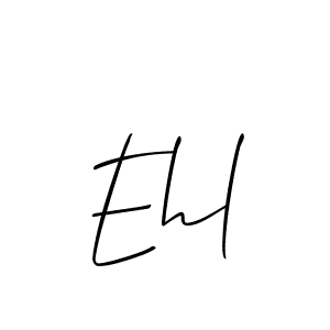 How to make Ehl name signature. Use Allison_Script style for creating short signs online. This is the latest handwritten sign. Ehl signature style 2 images and pictures png