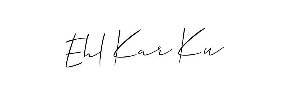 How to make Ehl Kar Ku signature? Allison_Script is a professional autograph style. Create handwritten signature for Ehl Kar Ku name. Ehl Kar Ku signature style 2 images and pictures png