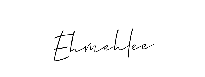 It looks lik you need a new signature style for name Ehmehlee. Design unique handwritten (Allison_Script) signature with our free signature maker in just a few clicks. Ehmehlee signature style 2 images and pictures png