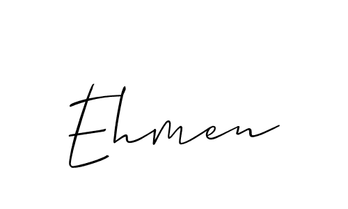 Design your own signature with our free online signature maker. With this signature software, you can create a handwritten (Allison_Script) signature for name Ehmen. Ehmen signature style 2 images and pictures png