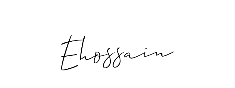 Create a beautiful signature design for name Ehossain. With this signature (Allison_Script) fonts, you can make a handwritten signature for free. Ehossain signature style 2 images and pictures png