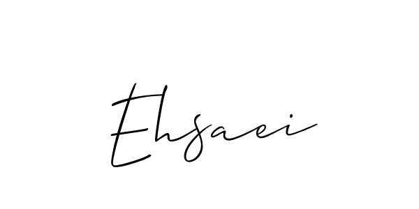 Use a signature maker to create a handwritten signature online. With this signature software, you can design (Allison_Script) your own signature for name Ehsaei. Ehsaei signature style 2 images and pictures png