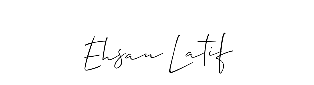 How to make Ehsan Latif name signature. Use Allison_Script style for creating short signs online. This is the latest handwritten sign. Ehsan Latif signature style 2 images and pictures png