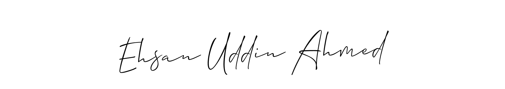 Similarly Allison_Script is the best handwritten signature design. Signature creator online .You can use it as an online autograph creator for name Ehsan Uddin Ahmed. Ehsan Uddin Ahmed signature style 2 images and pictures png