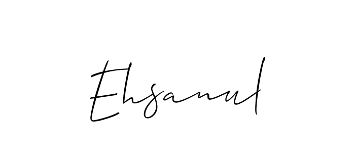 Design your own signature with our free online signature maker. With this signature software, you can create a handwritten (Allison_Script) signature for name Ehsanul. Ehsanul signature style 2 images and pictures png