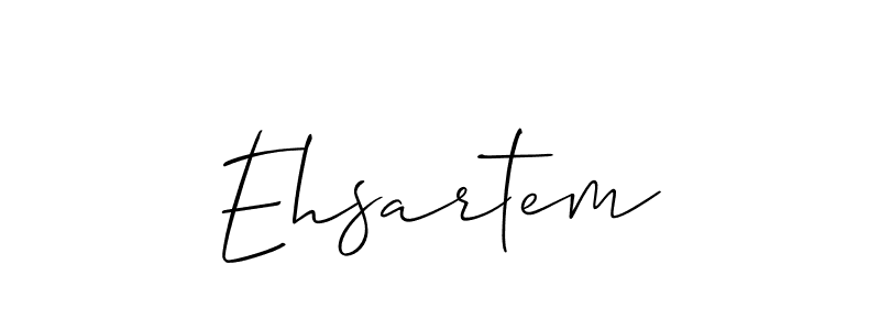 How to make Ehsartem signature? Allison_Script is a professional autograph style. Create handwritten signature for Ehsartem name. Ehsartem signature style 2 images and pictures png