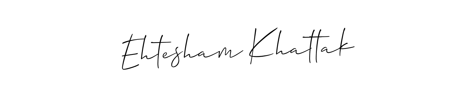 Create a beautiful signature design for name Ehtesham Khattak. With this signature (Allison_Script) fonts, you can make a handwritten signature for free. Ehtesham Khattak signature style 2 images and pictures png