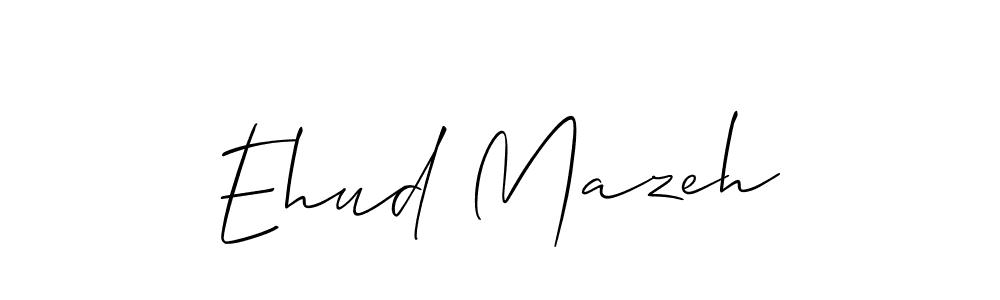 Create a beautiful signature design for name Ehud Mazeh. With this signature (Allison_Script) fonts, you can make a handwritten signature for free. Ehud Mazeh signature style 2 images and pictures png