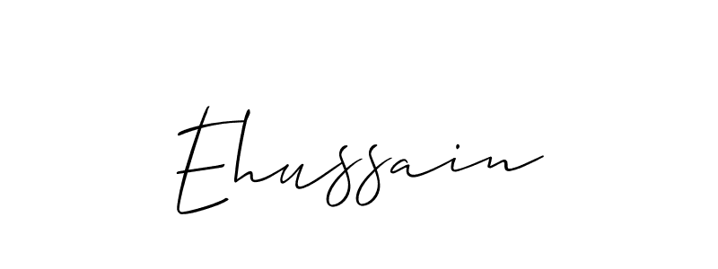 You should practise on your own different ways (Allison_Script) to write your name (Ehussain) in signature. don't let someone else do it for you. Ehussain signature style 2 images and pictures png