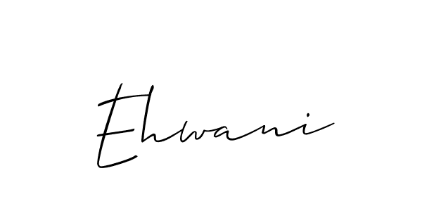 The best way (Allison_Script) to make a short signature is to pick only two or three words in your name. The name Ehwani include a total of six letters. For converting this name. Ehwani signature style 2 images and pictures png