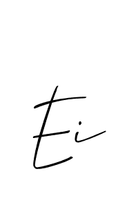 The best way (Allison_Script) to make a short signature is to pick only two or three words in your name. The name Ei include a total of six letters. For converting this name. Ei signature style 2 images and pictures png