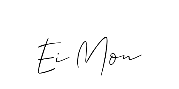 How to Draw Ei Mon signature style? Allison_Script is a latest design signature styles for name Ei Mon. Ei Mon signature style 2 images and pictures png